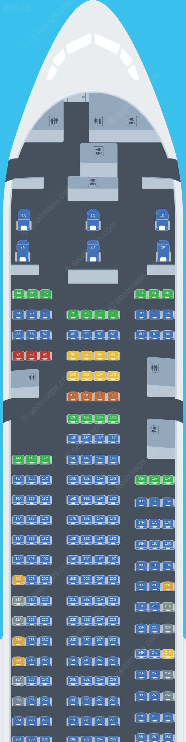 Nordwind Airlines Boeing 777-300ER seatmap preview