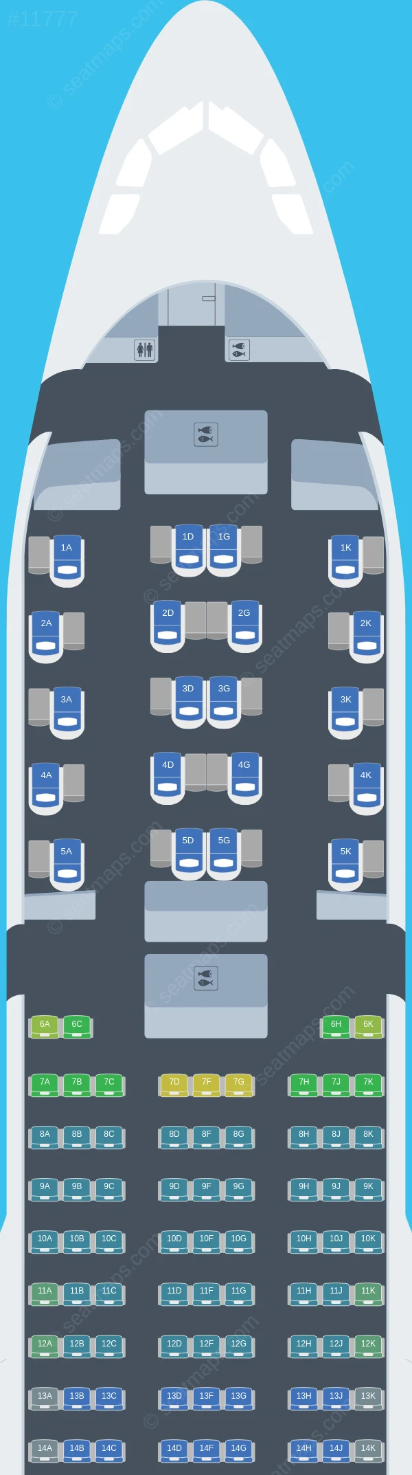 Wamos Air Airbus A330-200 V.5 seatmap preview