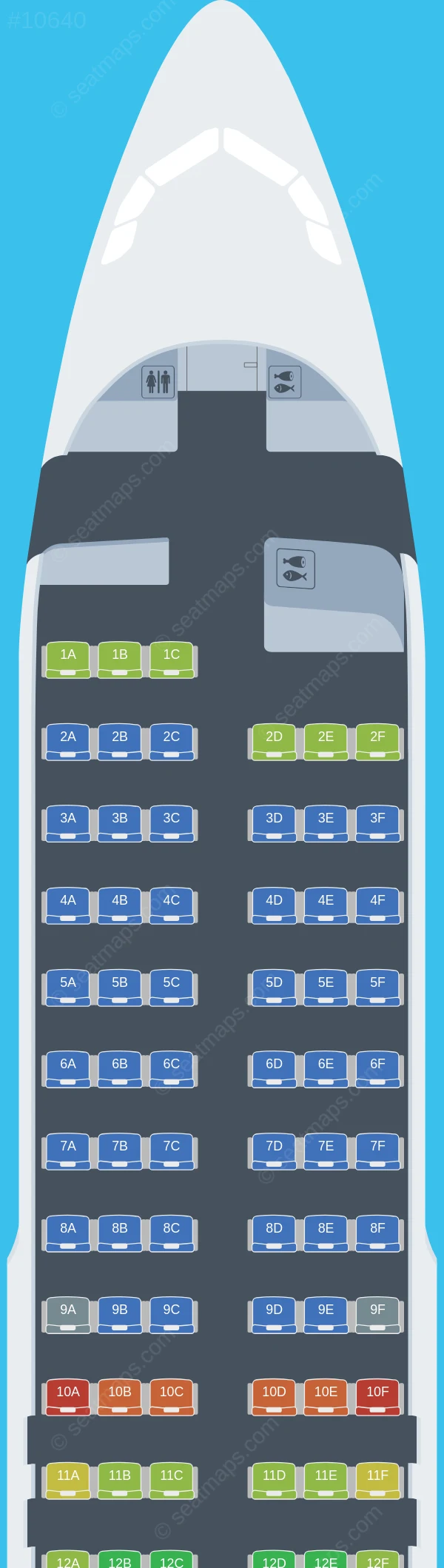 ITA Airways Airbus A320-200 V.3 seatmap preview