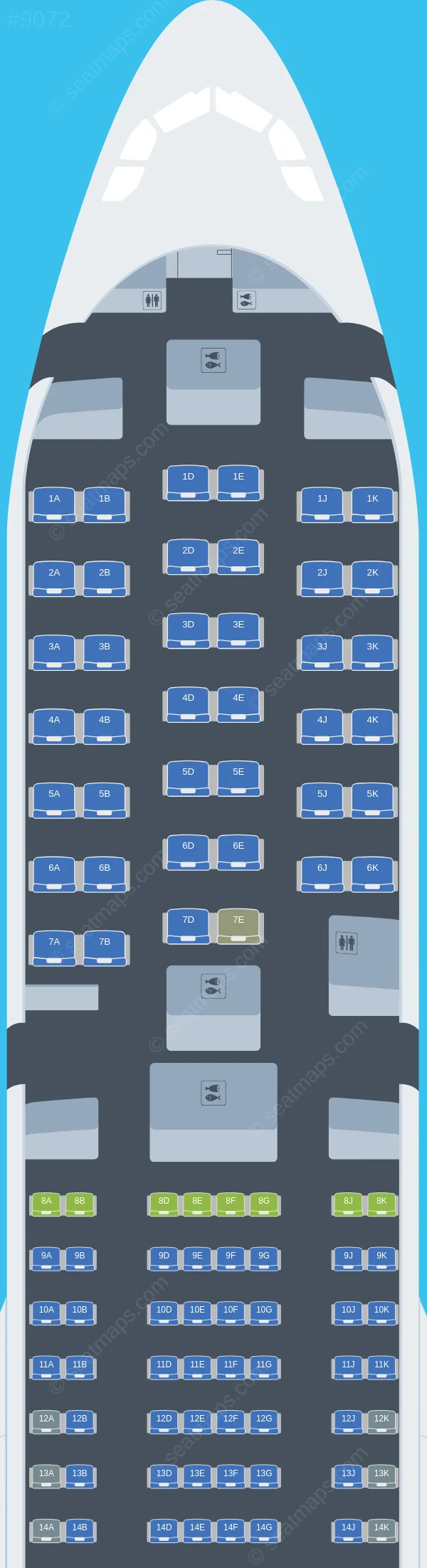 Turkish Airlines Airbus A330-300 V.2 seatmap preview