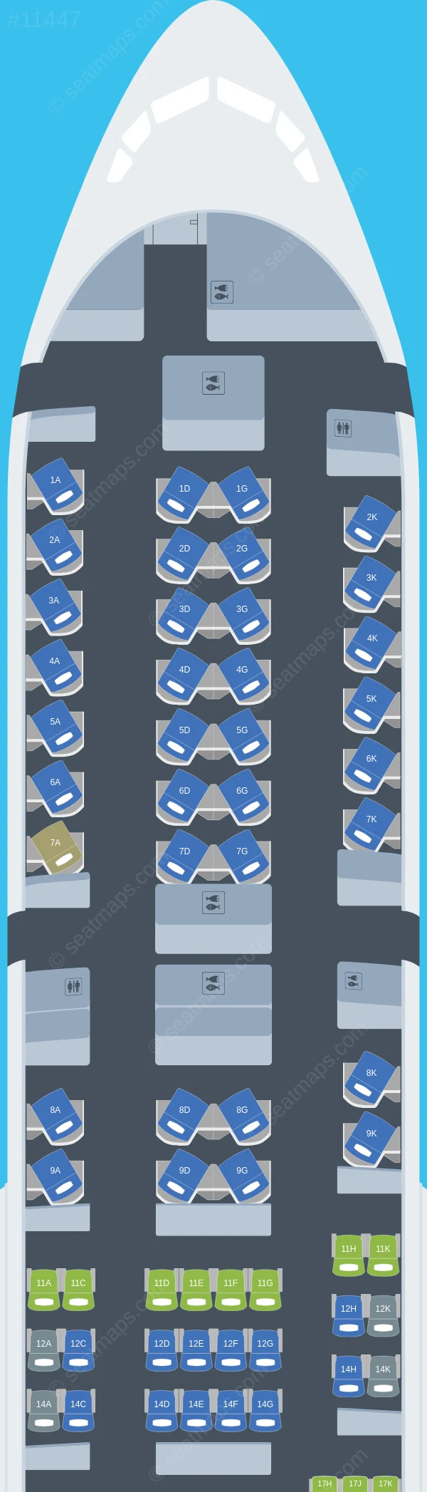 KLM Boeing 777-200ER V.1 seatmap preview