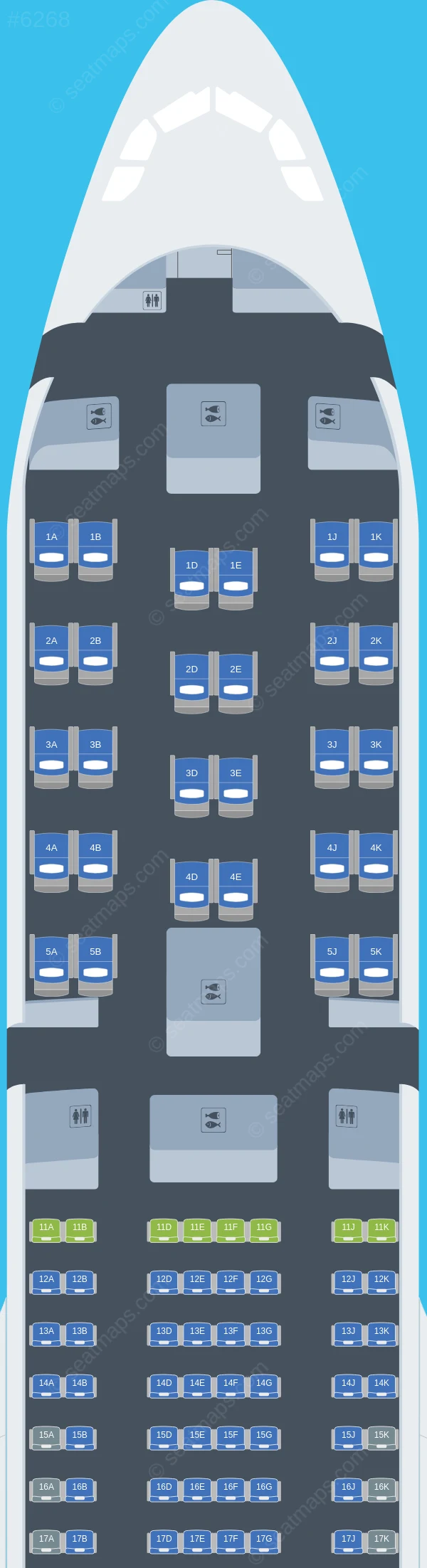 Turkish Airlines Airbus A330-300 V.3 seatmap preview