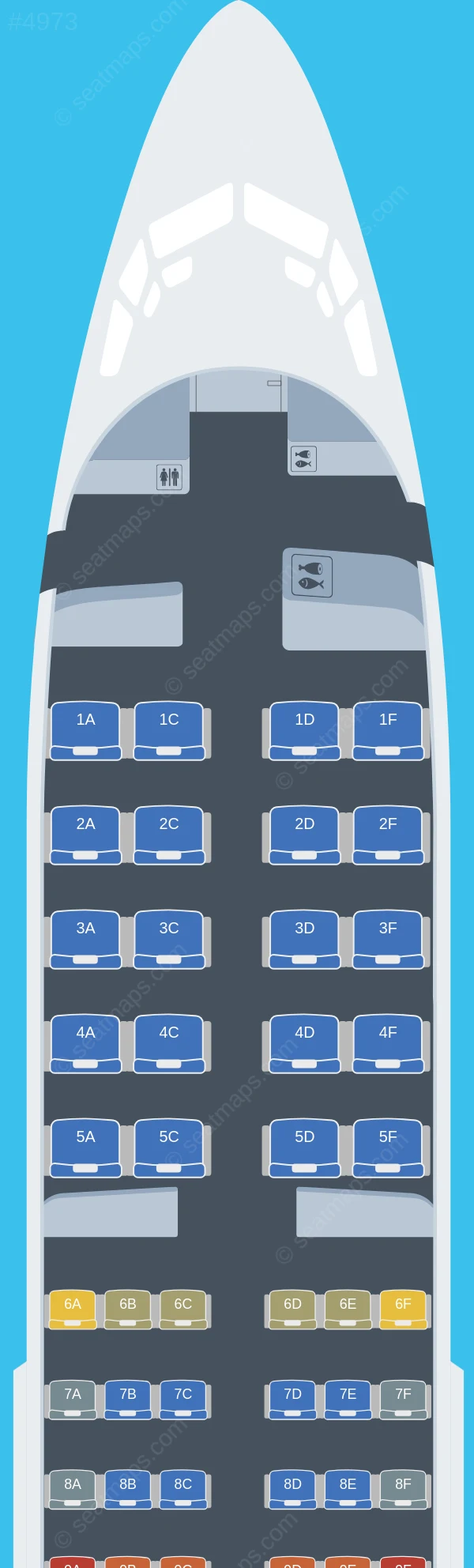 Gazpromavia Boeing 737-700 seatmap preview