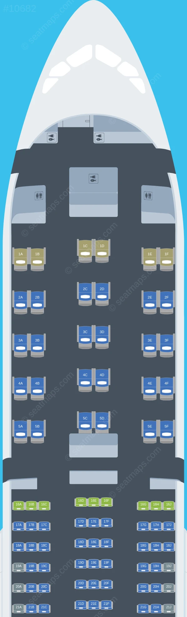 Delta Airbus A350-900 V.2 seatmap preview