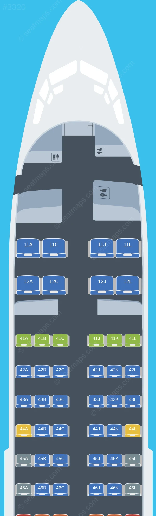 XiamenAir Boeing 737-700 seatmap preview