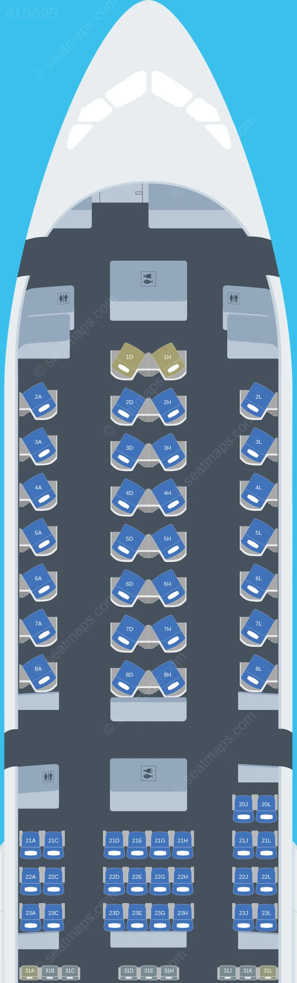 Finnair Airbus A350-900 V.2 seatmap preview