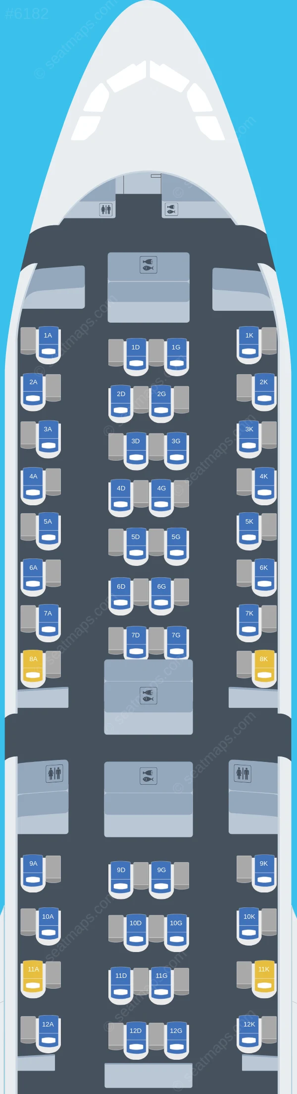 South African Airways Airbus A330-300 seatmap preview