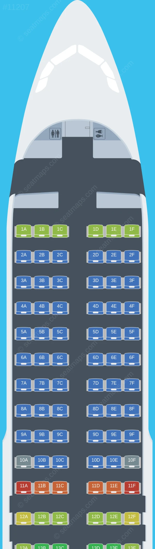 Air Albania Airbus A320-200 seatmap preview