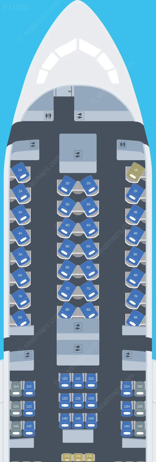 KLM Boeing 787-9 seatmap preview