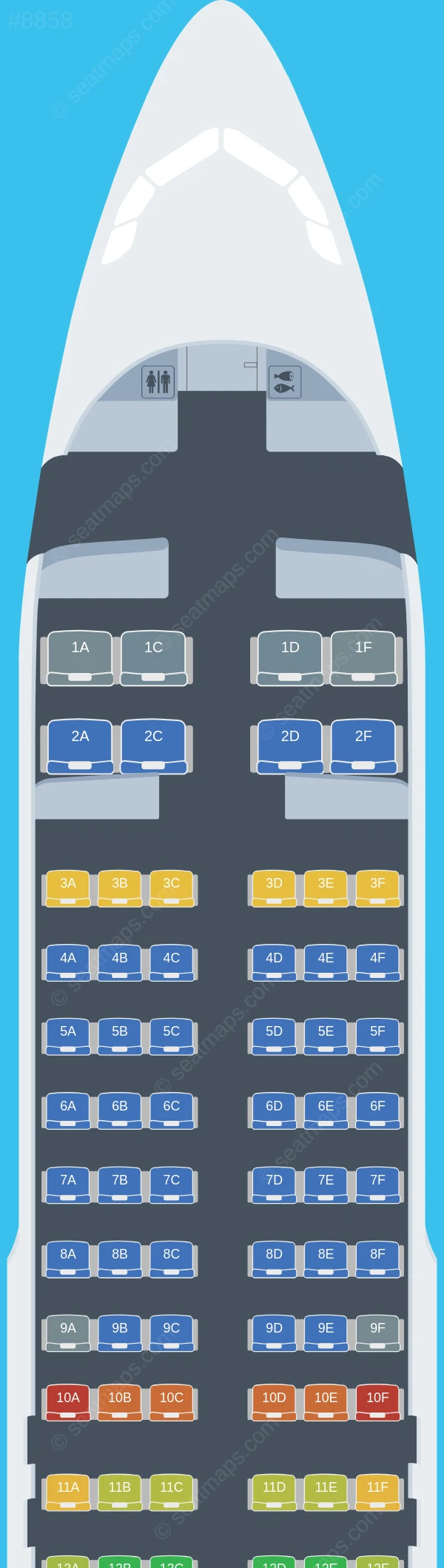 Air Travel Airbus A320-200 V.1 seatmap preview