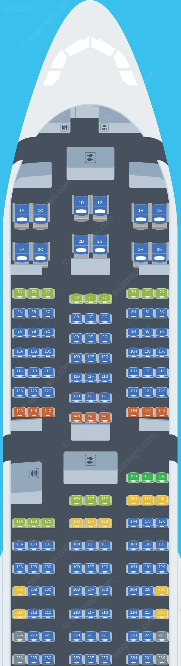 AirAsia Airbus A330-300 V.1 seatmap preview