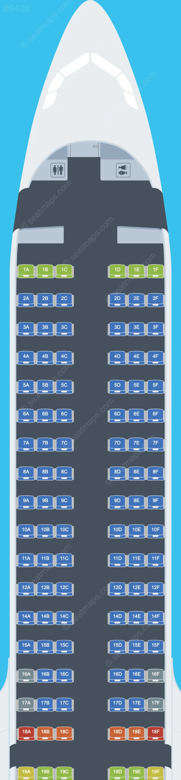 AirAsia Airbus A321neo seatmap preview