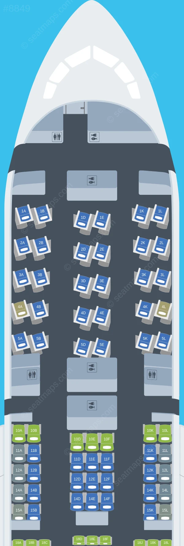 Air Tahiti Nui Boeing 787-9 seatmap preview