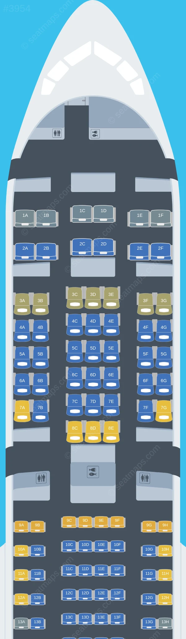 Ukraine International Airlines Boeing 767-300ER seatmap preview