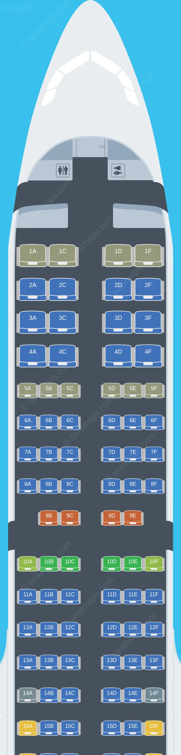 TAP Air Portugal Airbus A321neo V.2 seatmap preview