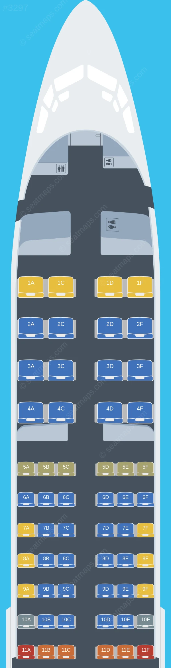 Turkmenistan Airlines Boeing 737-800 seatmap preview