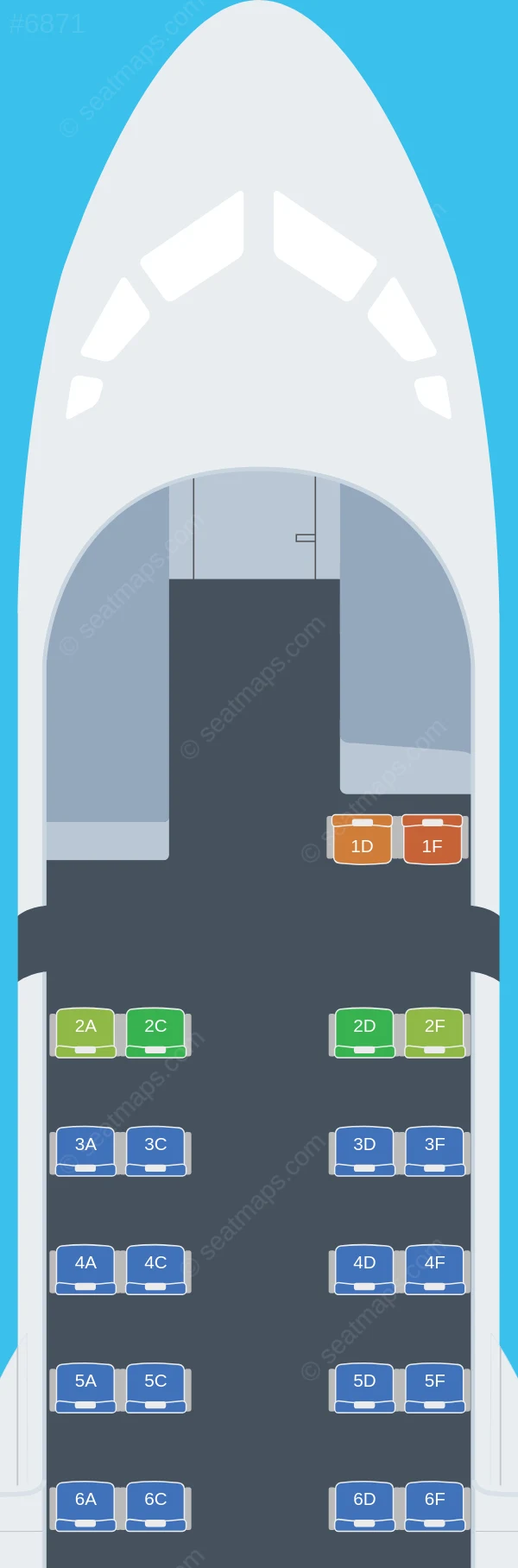 DAT LT ATR 42-500 seatmap preview