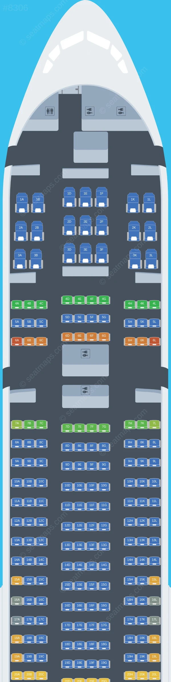 Rossiya Boeing 777-300ER seatmap preview