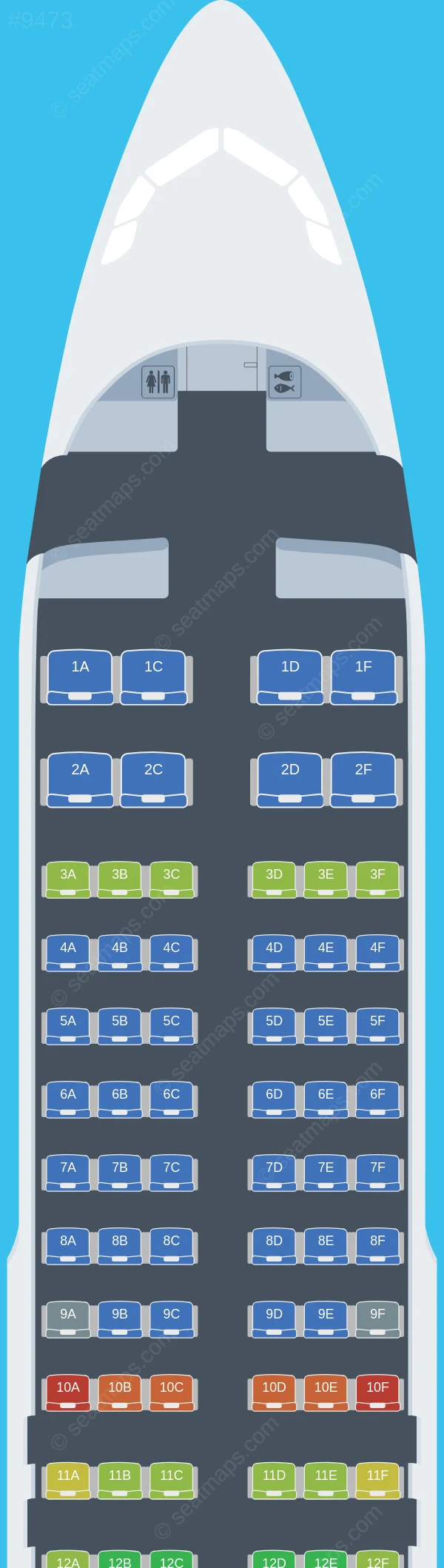 Bamboo Airways Airbus A320-200 seatmap preview