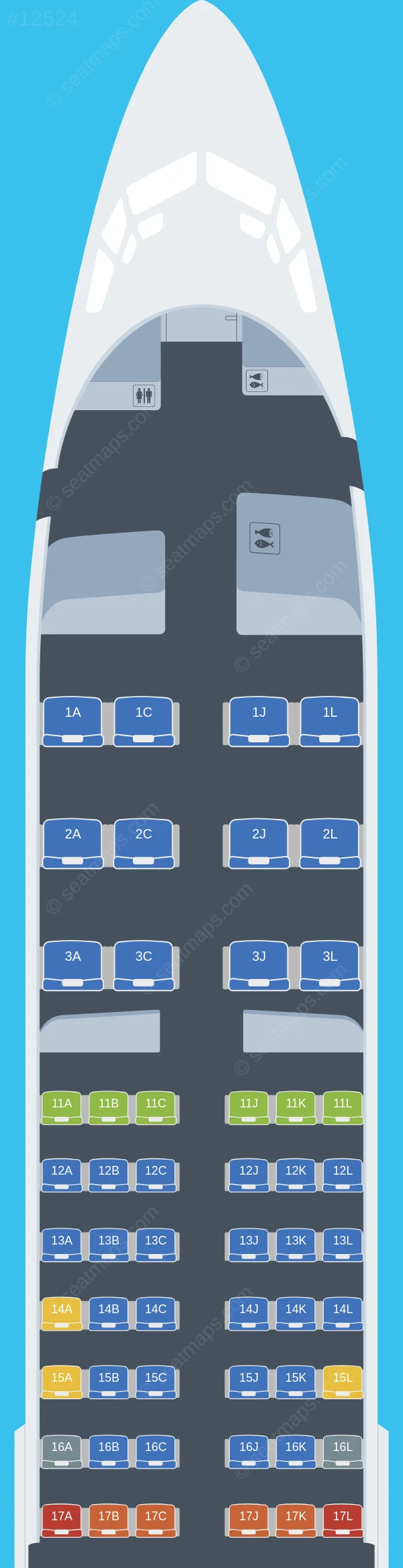 ASKY Airlines Boeing 737-800 V.3 seatmap preview