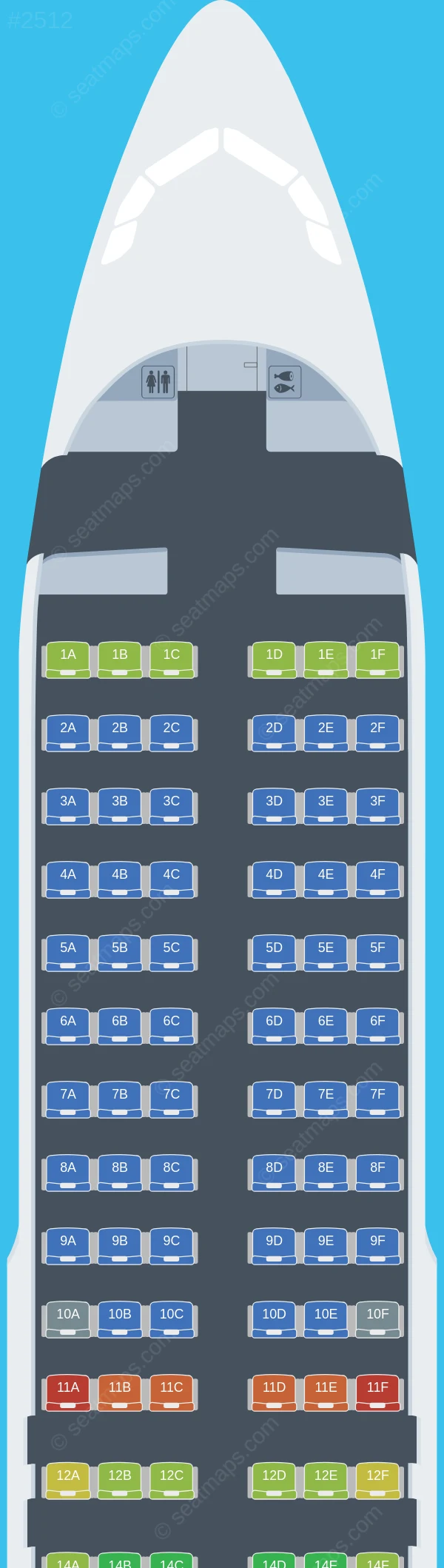 ITA Airways Airbus A320-200 V.2 seatmap preview