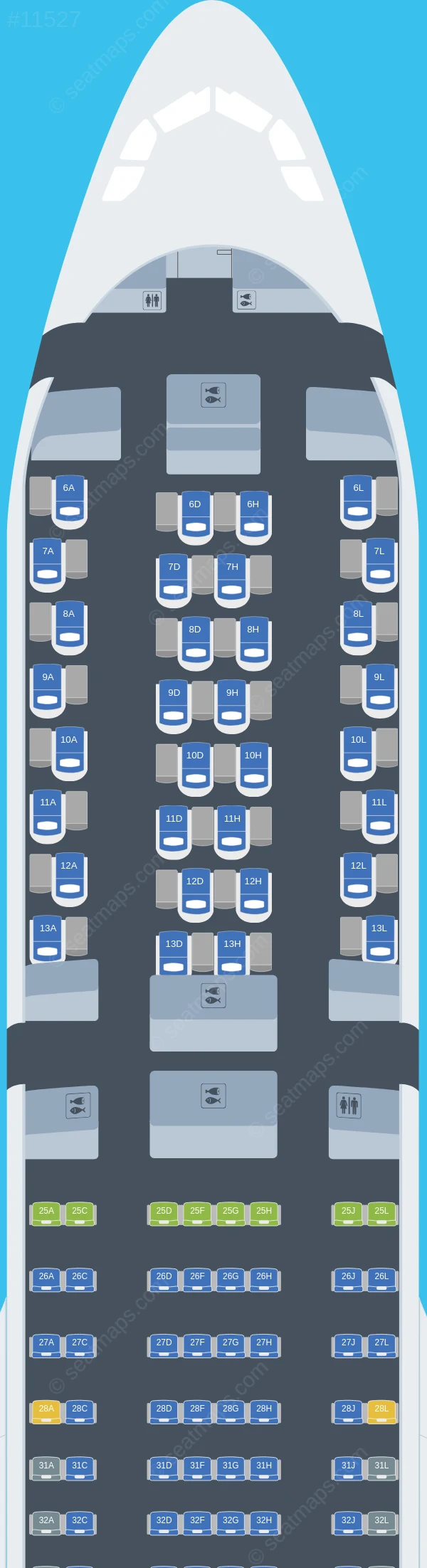 China Eastern Airbus A330-300 V.2 seatmap preview