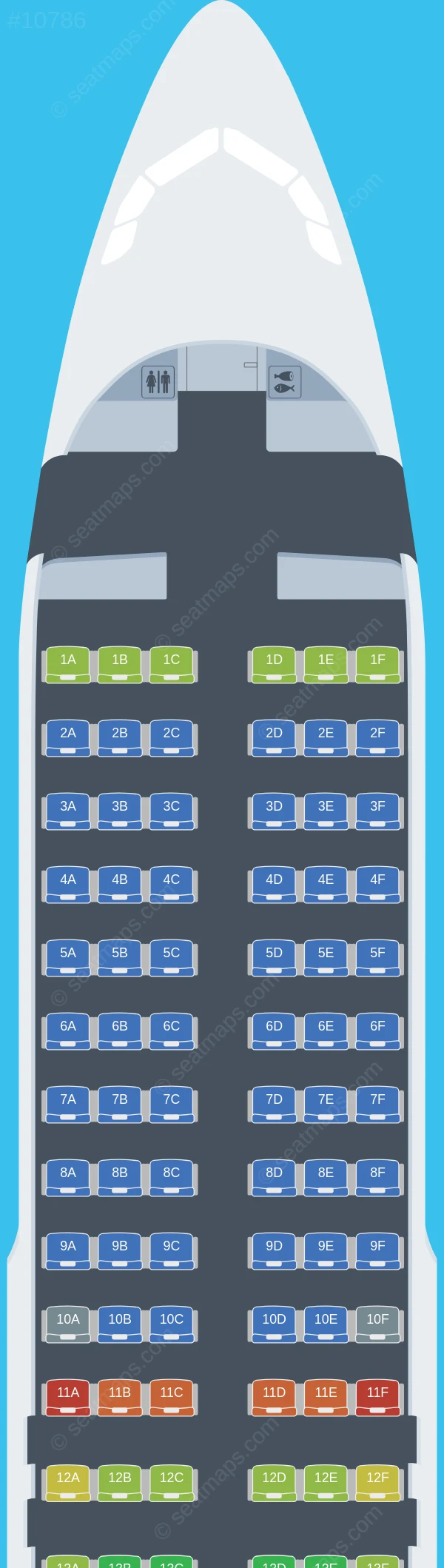 Cyprus Airways Airbus A320-200 seatmap preview