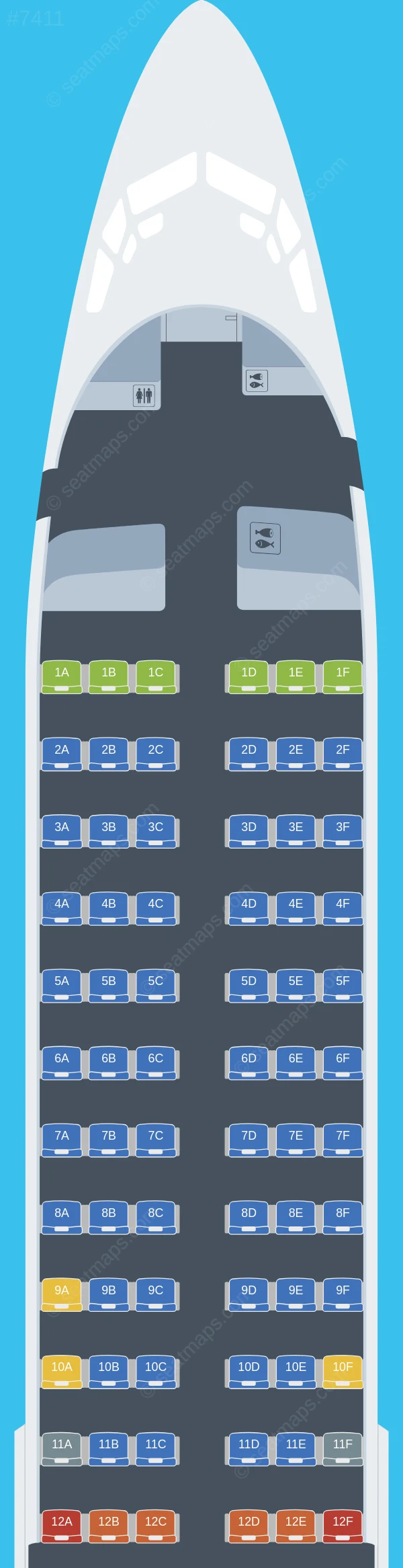 BoA - Boliviana de Aviación Boeing 737-800 seatmap preview