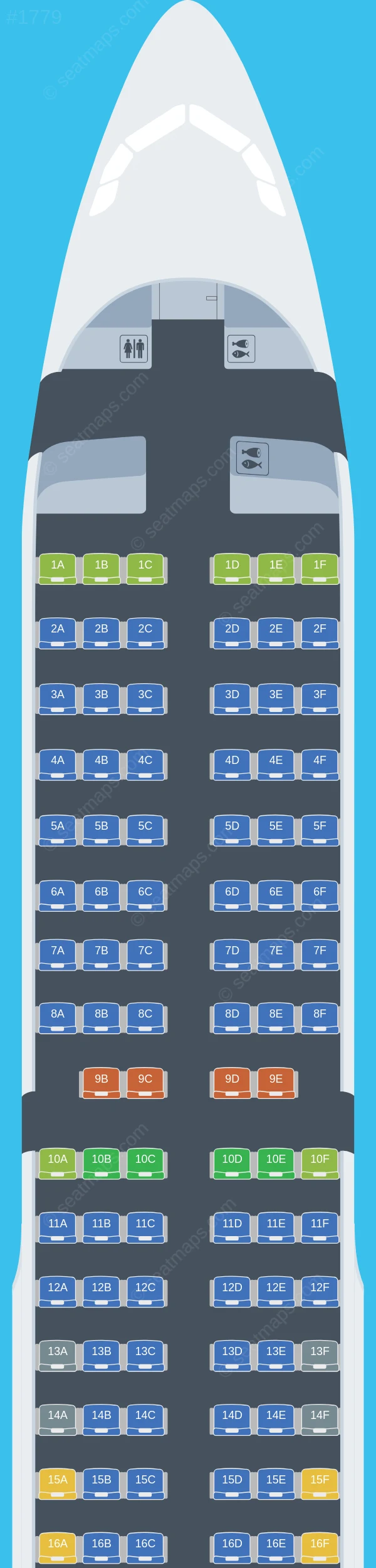 Finnair Airbus A321-200 seatmap preview