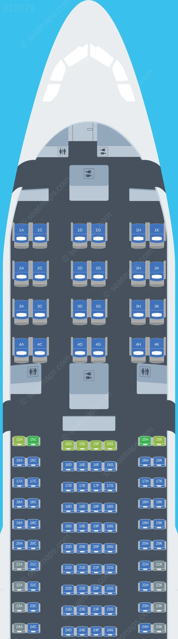 Plus Ultra Líneas Aéreas Airbus A330-200 V.1 seatmap preview