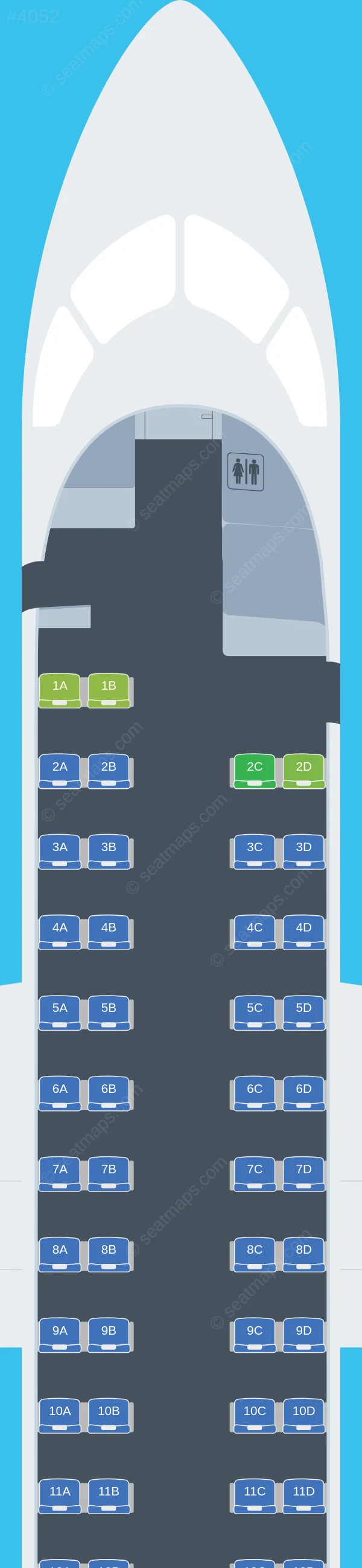 Qantas De Havilland Q400 seatmap preview