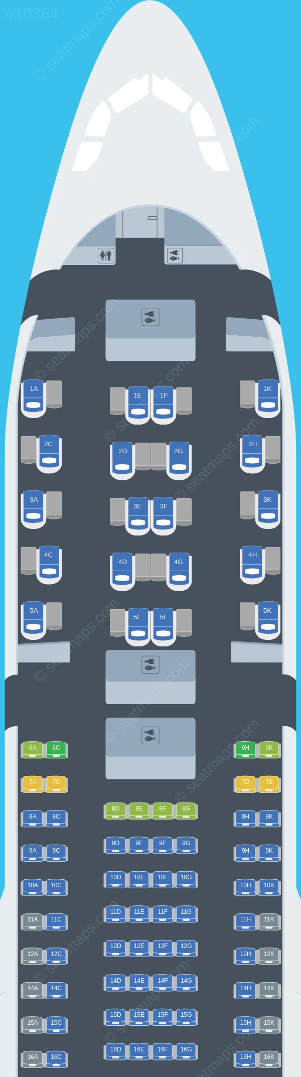 Wamos Air Airbus A330-200 V.1 seatmap preview