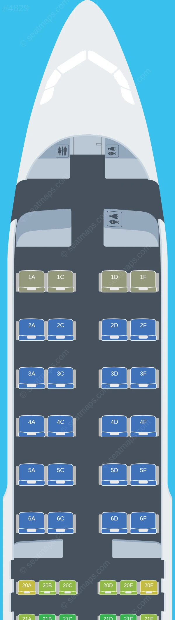 Middle East Airlines Airbus A320-200 V.1 seatmap preview