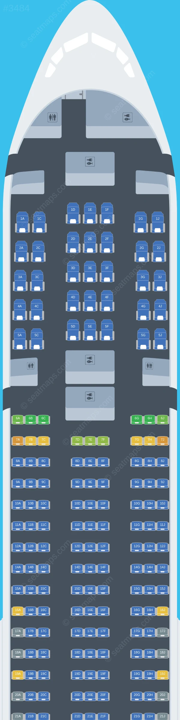 Biman Bangladesh Airlines Boeing 777-300ER seatmap preview