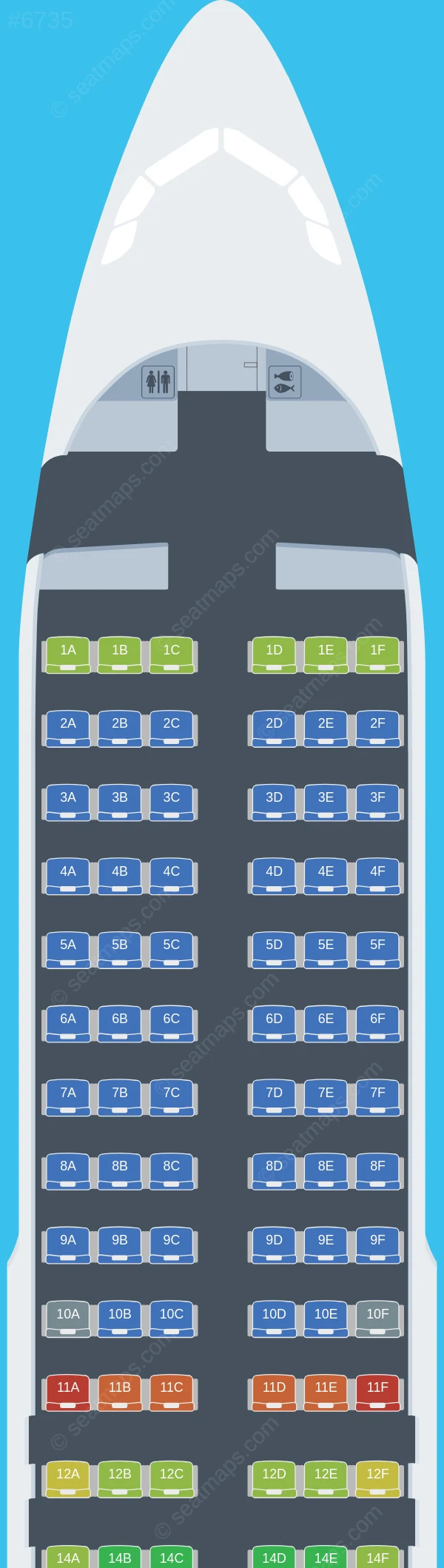 Citilink Airbus A320neo seatmap preview