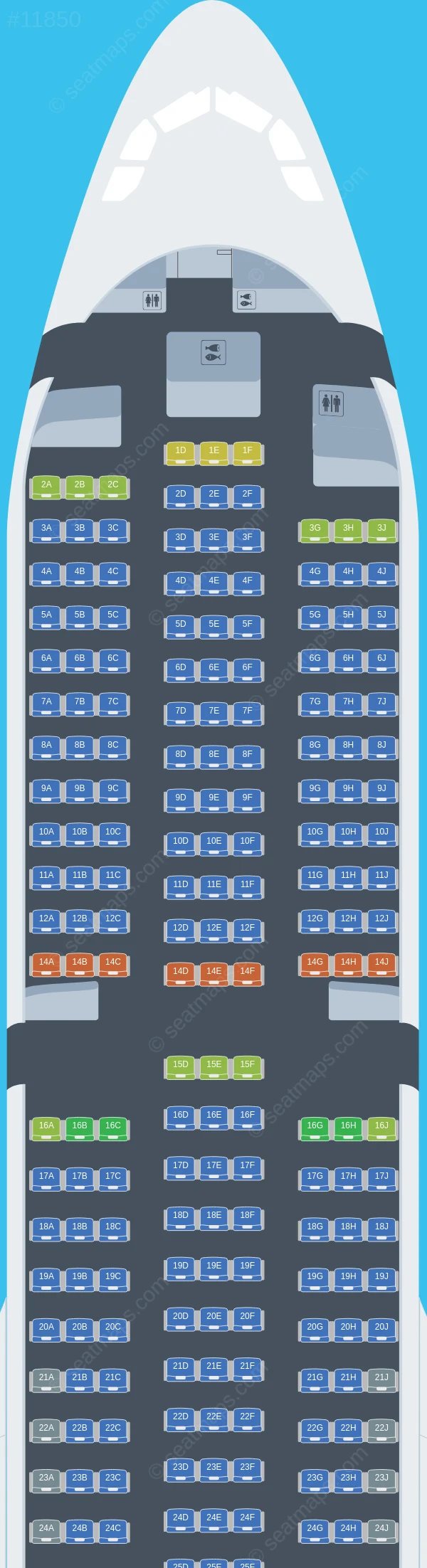 US-Bangla Airlines Airbus A330-300 seatmap preview