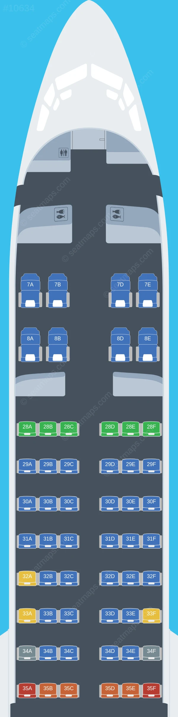 Korean Air Boeing 737 MAX 8 V.1 seatmap preview