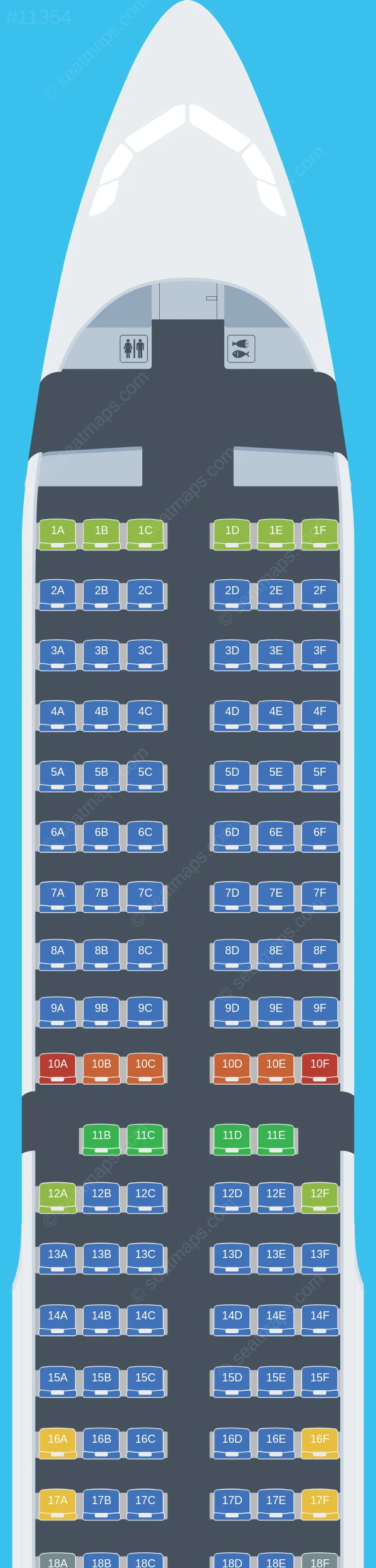 Wizz Air Abu Dhabi Airbus A321-200 seatmap preview