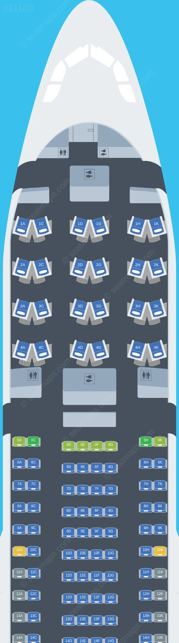 Wamos Air Airbus A330-200 V.2 seatmap preview