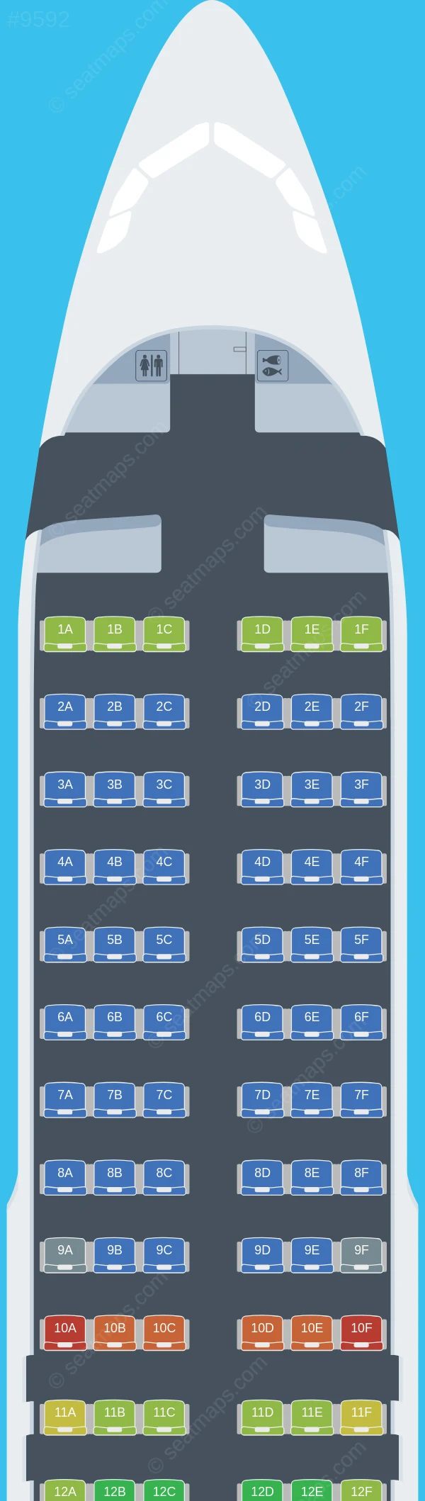 British Airways Airbus A320-200 V.1 seatmap preview