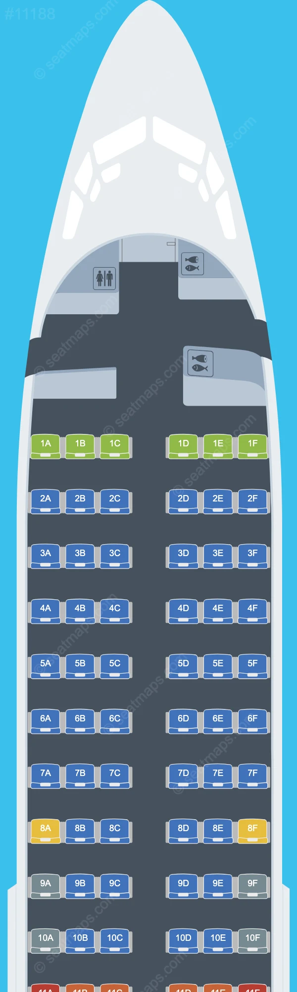 Jordan Aviation Boeing 737-300 V.2 seatmap preview