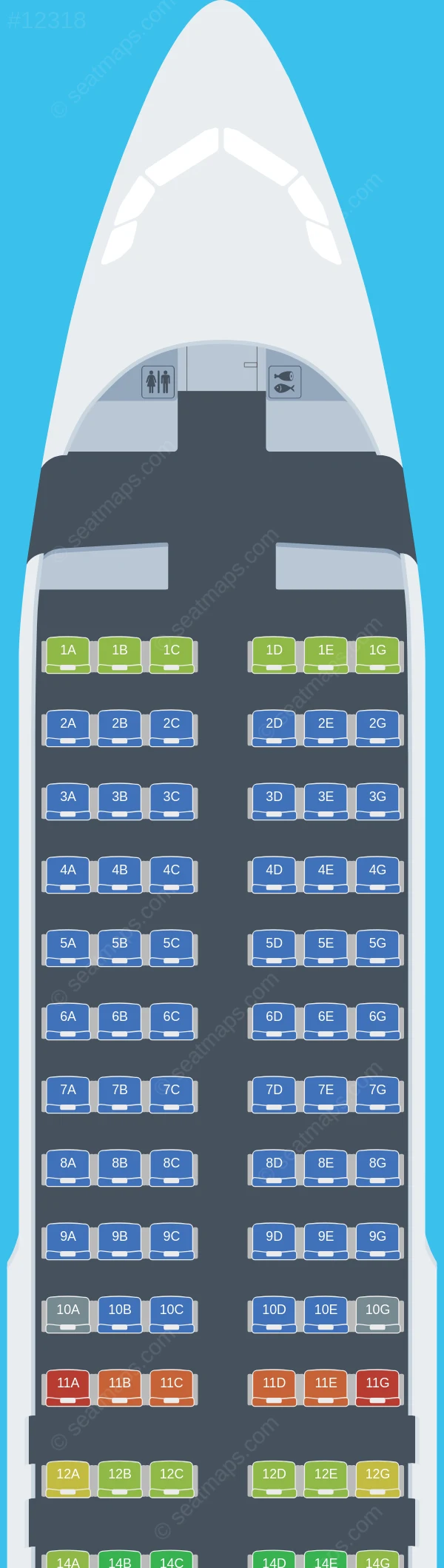 Vietnam Airlines Airbus A320neo seatmap preview