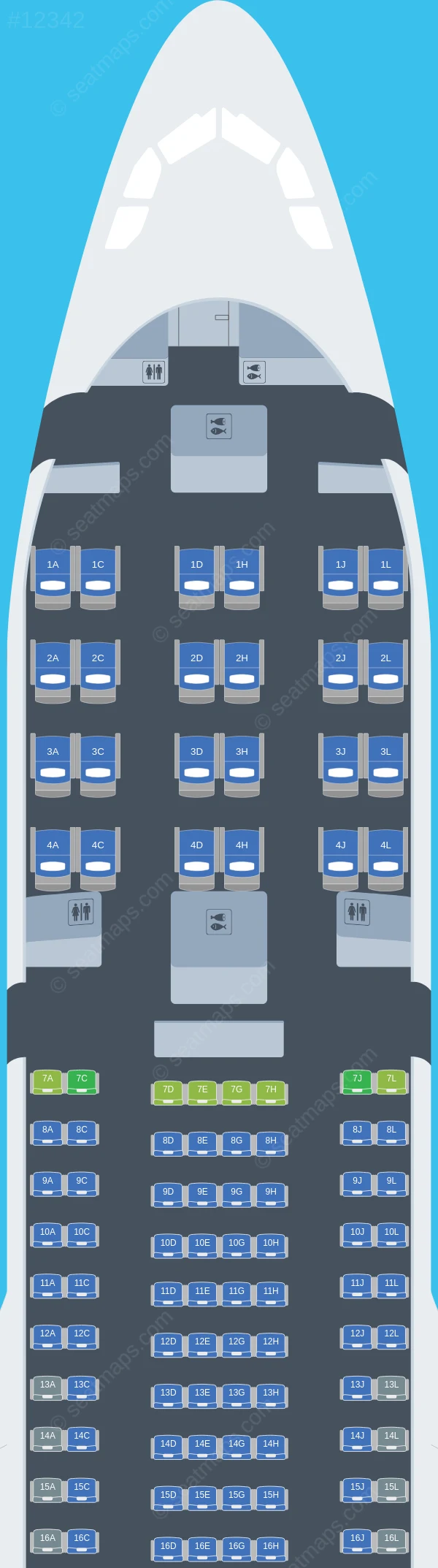 Iberia Airbus A330-200 V.4 seatmap preview