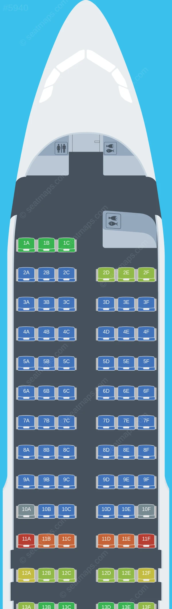 British Airways Airbus A320-200 V.2 seatmap preview