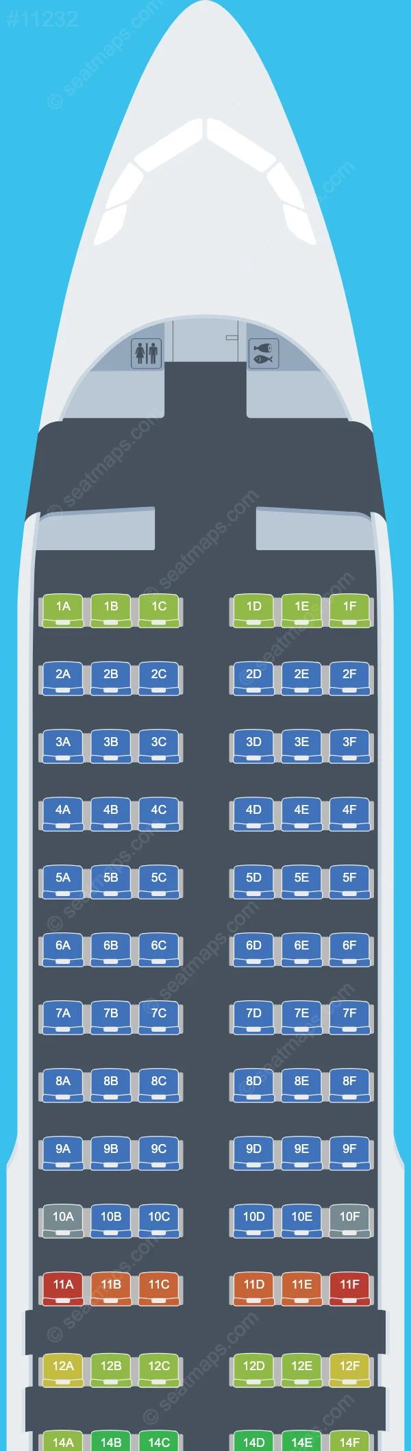 Network Aviation Airbus A320-200 V.3 seatmap preview