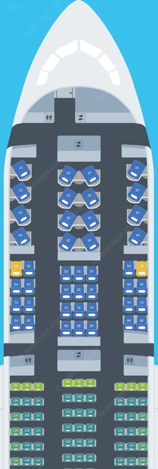 WestJet Boeing 787-9 seatmap preview