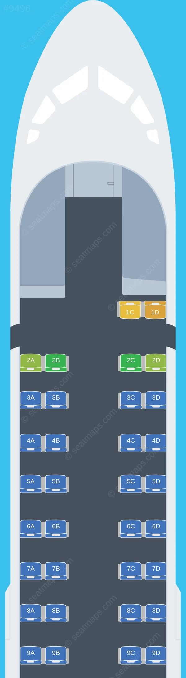 Cebu Pacific Air ATR 72-600 seatmap preview