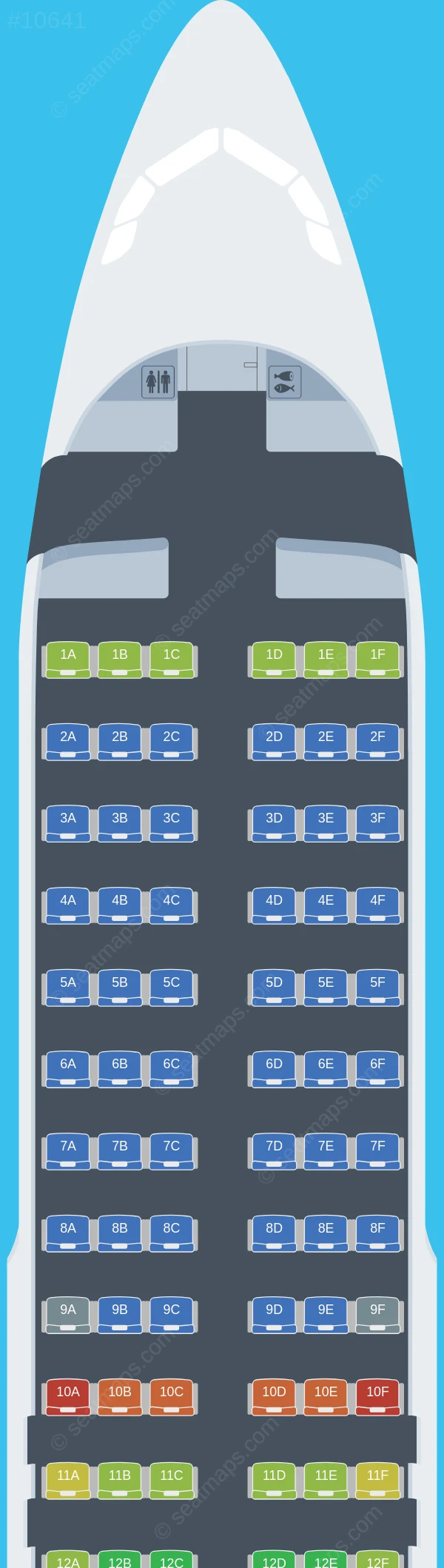 ITA Airways Airbus A320-200 V.1 seatmap preview