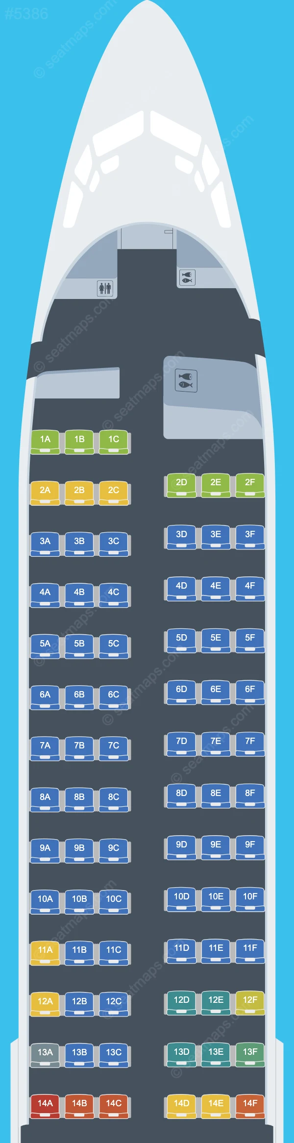 Pobeda Boeing 737-800 seatmap preview