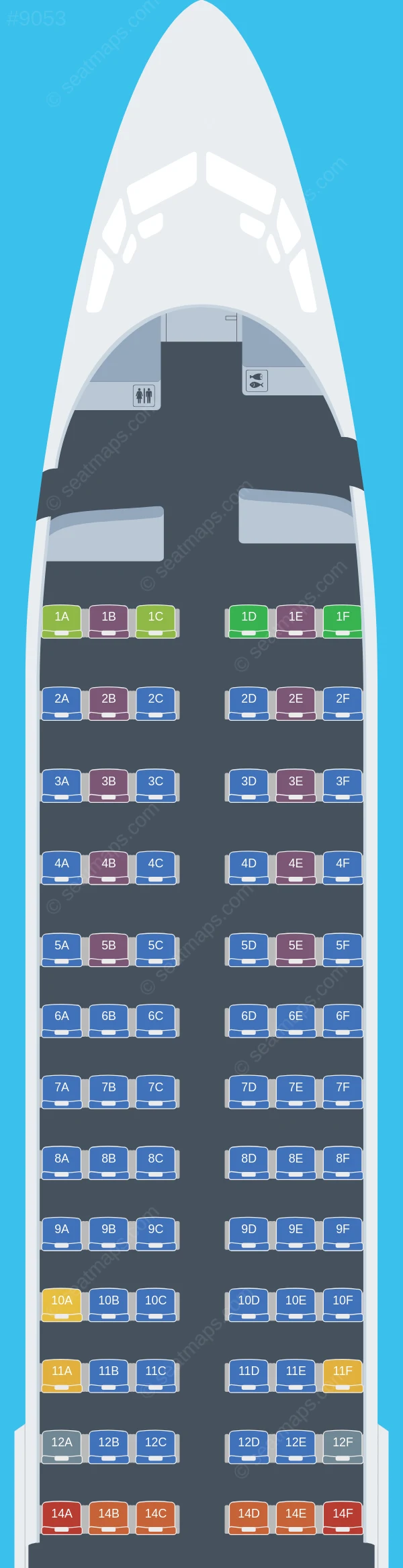 GOL Linhas Aereas Boeing 737-800 V.2 seatmap preview